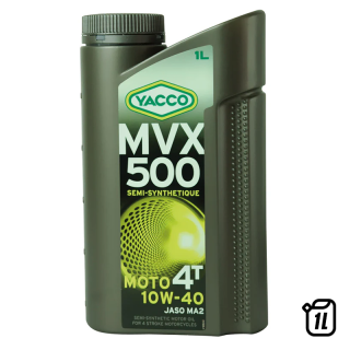 Huile moteur Yacco mvx 500 4T - sae 10w40 - 1L | Oxmoto