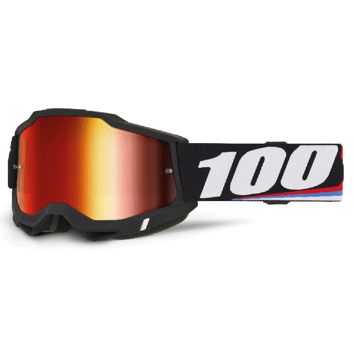 Lunettes 100% accuri 2 magnus - ecran iridium rouge | Oxmoto