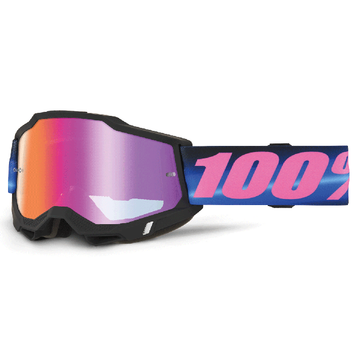 Lunettes 100% accuri 2 superdome - ecran iridium violet/rouge