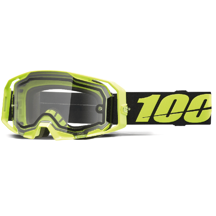 Lunettes 100% armatic enduro jaune fluo - ecran double
