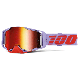 Lunettes 100% armega fausto - ecran iridium rouge | Oxmoto