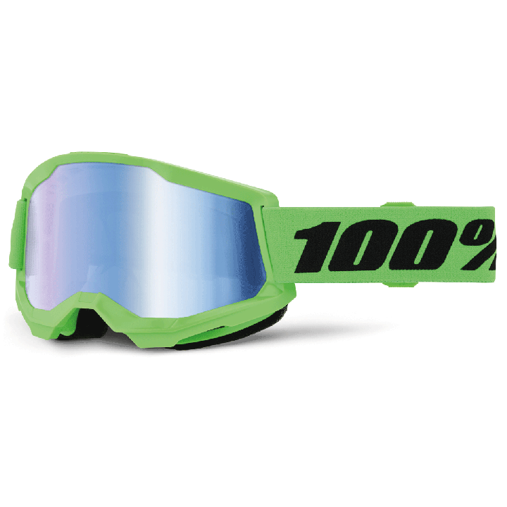 Lunettes 100% strata 2 vert fluo - ecran iridium bleu
