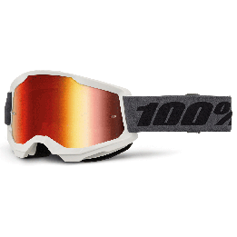 Lunettes 100% strata 2 gris - ecran iridium rouge | Oxmoto