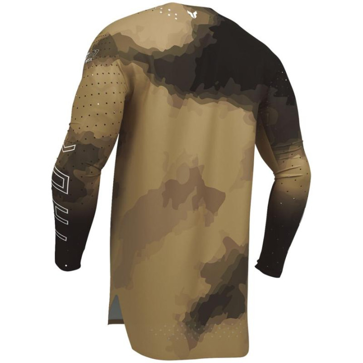 Maillot Thor sportmode carbon noir/marron | Oxmoto