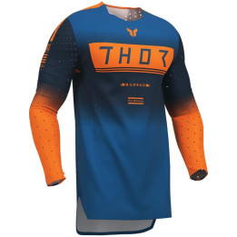 Maillot Thor sportmode geo bleu/orange | Oxmoto