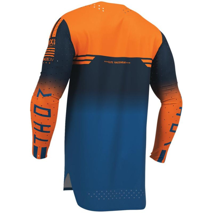 Maillot Thor sportmode geo bleu/orange | Oxmoto