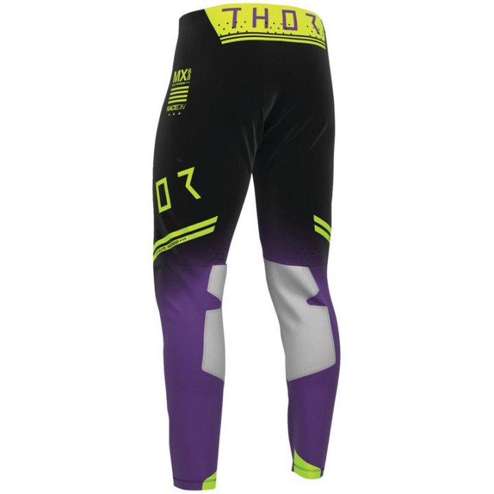 Pantalon Thor sportmode geo noir/violet | Oxmoto