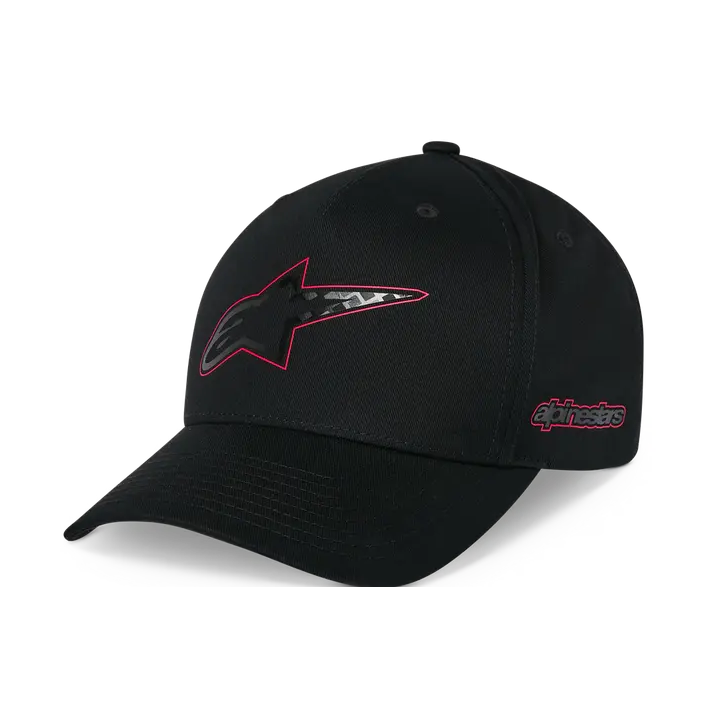 Casquette Alpinestars snapback carbon fiber noir | Oxmoto