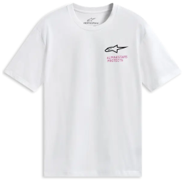 T-shirt Alpinestars pop helmet csf blanc | Oxmoto