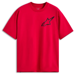 T-shirt Alpinestars one oversized ss csf tee rouge | Oxmoto