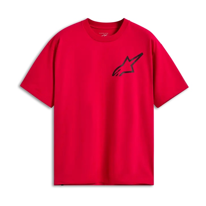 T-shirt Alpinestars one oversized ss csf tee rouge | Oxmoto