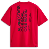 T-shirt Alpinestars one oversized ss csf tee rouge | Oxmoto