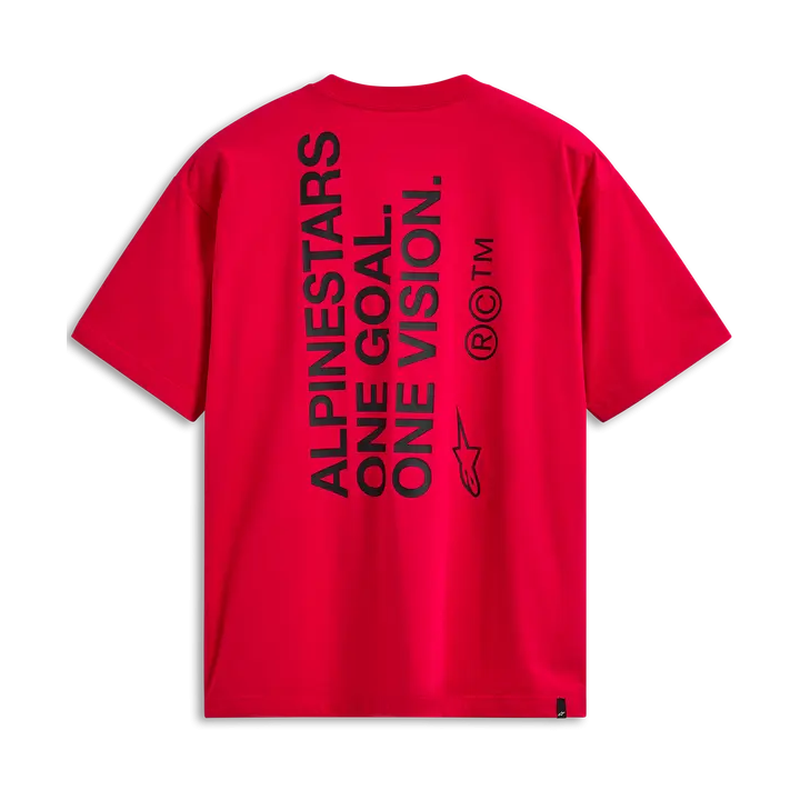 T-shirt Alpinestars one oversized ss csf tee rouge | Oxmoto