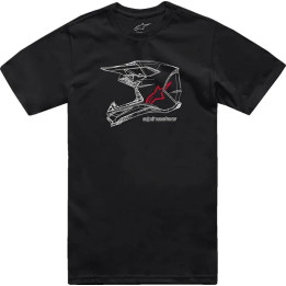 T-shirt Alpinestars mx helmet csf noir | Oxmoto