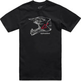 T-shirt Alpinestars mx helmet csf noir | Oxmoto