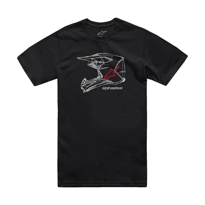 T-shirt Alpinestars mx helmet csf noir | Oxmoto