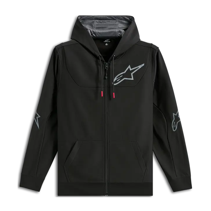 Sweat Alpinestars sessions v3 à capuche zippé noir/gris