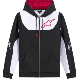 Sweat Alpinestars sessions v3 à capuche zippé noir/blanc/rouge