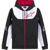 Sweat Alpinestars sessions v3 à capuche zippé noir/blanc/rouge