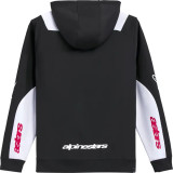 Sweat Alpinestars sessions v3 à capuche zippé noir/blanc/rouge