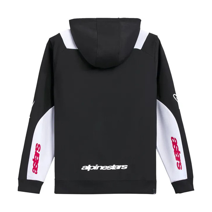Sweat Alpinestars sessions v3 à capuche zippé noir/blanc/rouge