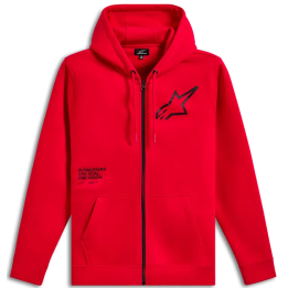 Sweat Alpinestars zippé transverse rouge | Oxmoto