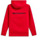 Sweat Alpinestars zippé transverse rouge | Oxmoto