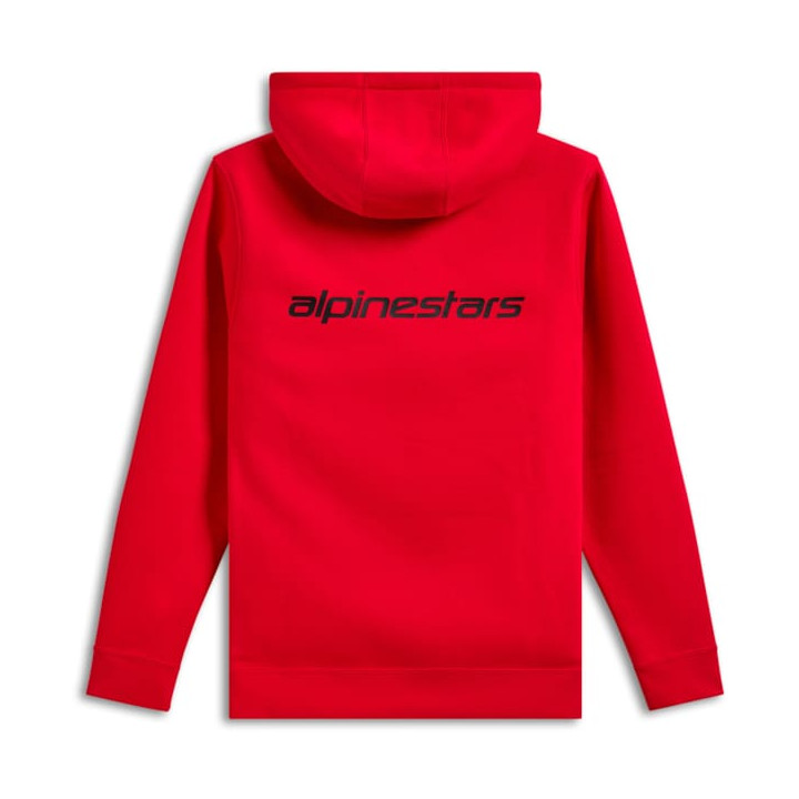 Sweat Alpinestars zippé transverse rouge | Oxmoto