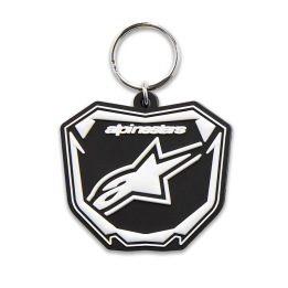Porte-clés Alpinestars plaque avant noir/blanc | Oxmoto