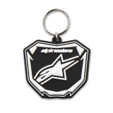 Porte-clés Alpinestars plaque avant noir/blanc | Oxmoto