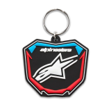 Porte-clés Alpinestars plaque avant noir/bleu/rouge | Oxmoto