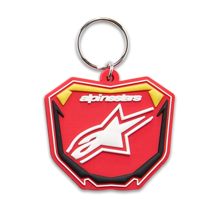 Porte-clés Alpinestars plaque avant rouge | Oxmoto