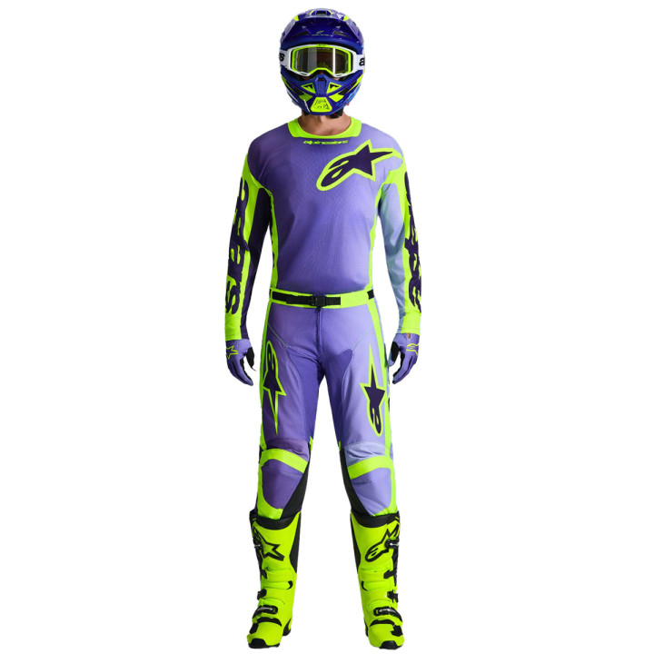 Tenue Alpinestars Racer PORTL violet/jaune | Oxmoto