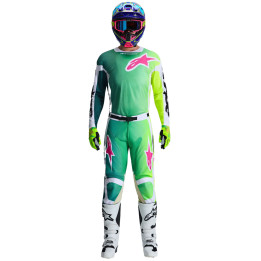 Tenue Alpinestars Racer PORTL vert/blanc/noir | Oxmoto