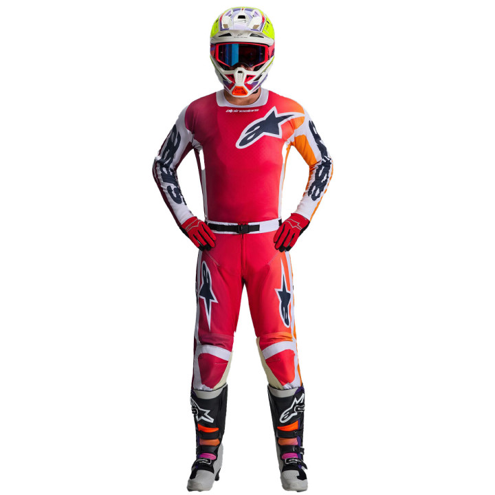 Tenue Alpinestars Racer PORTL rouge/gris | Oxmoto