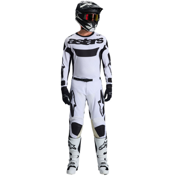 Tenue Alpinestars Racer RIWAY blanc/noir | Oxmoto