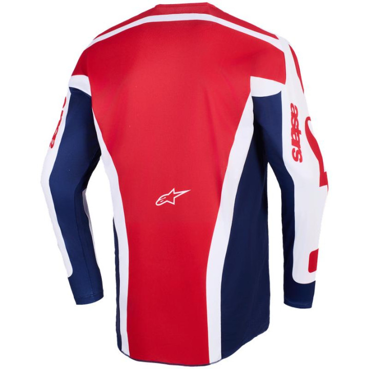 Tenue Alpinestars Racer RIWAY blanc/bleu/rouge | Oxmoto