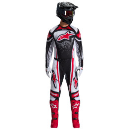 Tenue Alpinestars Techstar NOMUR noir/blanc/rouge | Oxmoto