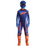 Tenue Alpinestars Techstar NOMUR navy/orange/bleu | Oxmoto