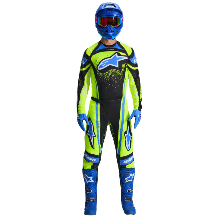 Tenue Alpinestars Techstar NOMUR navy/jaune/bleu | Oxmoto