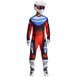 Tenue Alpinestars Techstar KNIF orange/noir/bleu | Oxmoto