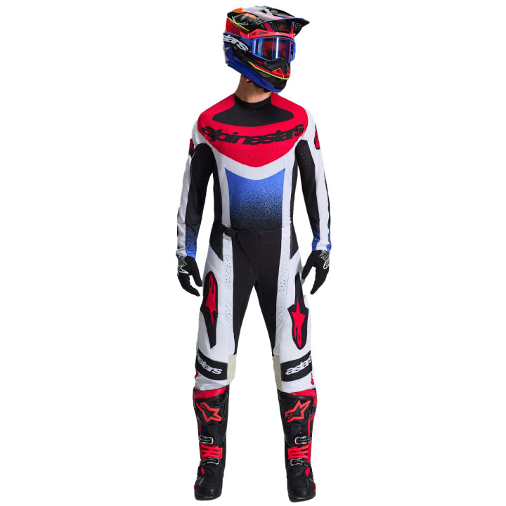 Tenue Alpinestars Techstar KNIF noir/blanc/rouge | Oxmoto