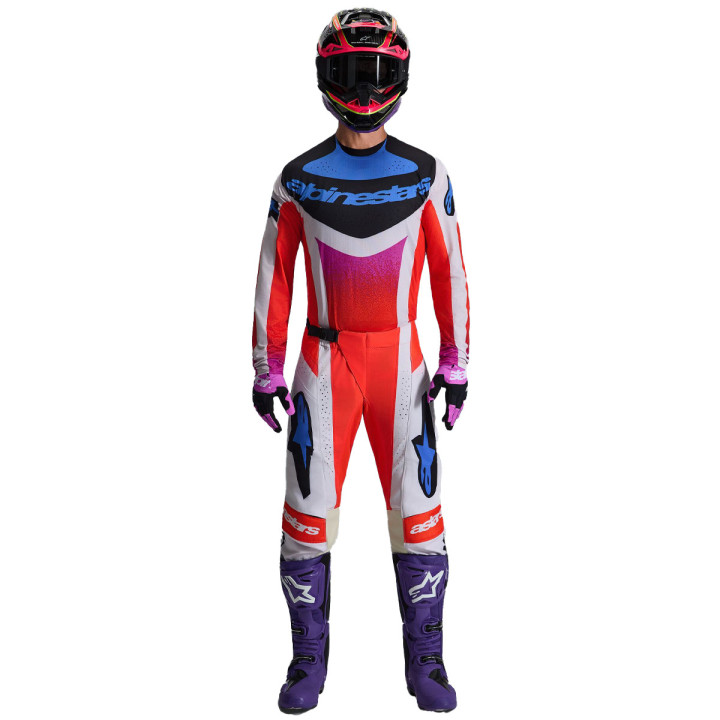 Tenue Alpinestars Techstar KNIF gris/orange/noir | Oxmoto