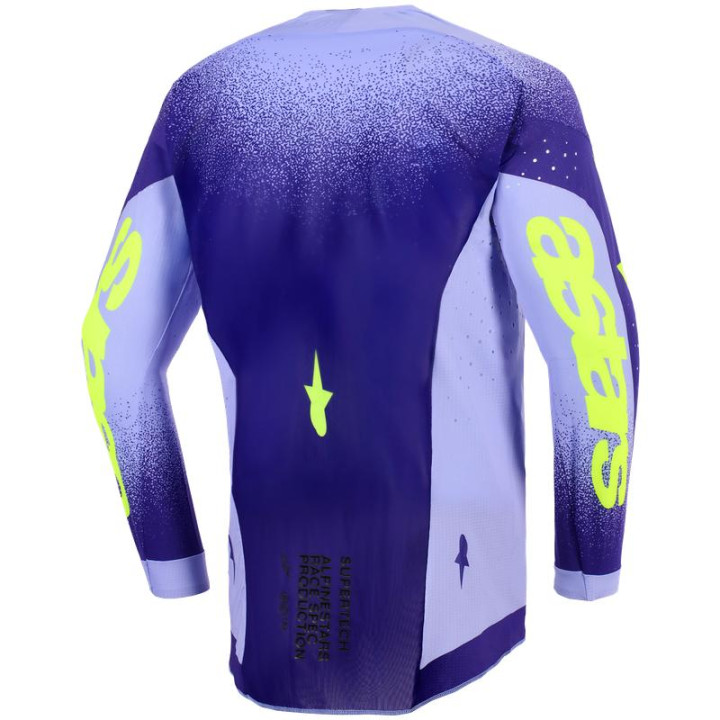 Tenue Alpinestars Supertech SCENZ violet/jaune | Oxmoto