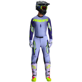 Tenue Alpinestars Supertech SCENZ violet/jaune | Oxmoto