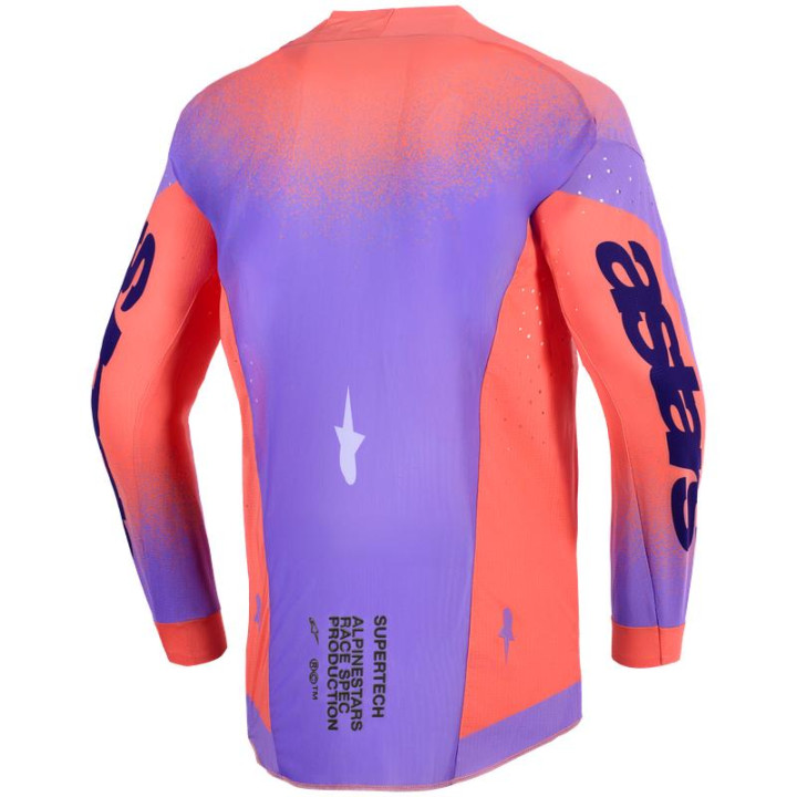 Tenue Alpinestars Supertech SCENZ violet/corail | Oxmoto