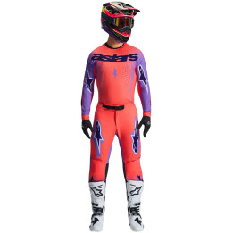 Tenue Alpinestars Supertech SCENZ violet/corail | Oxmoto