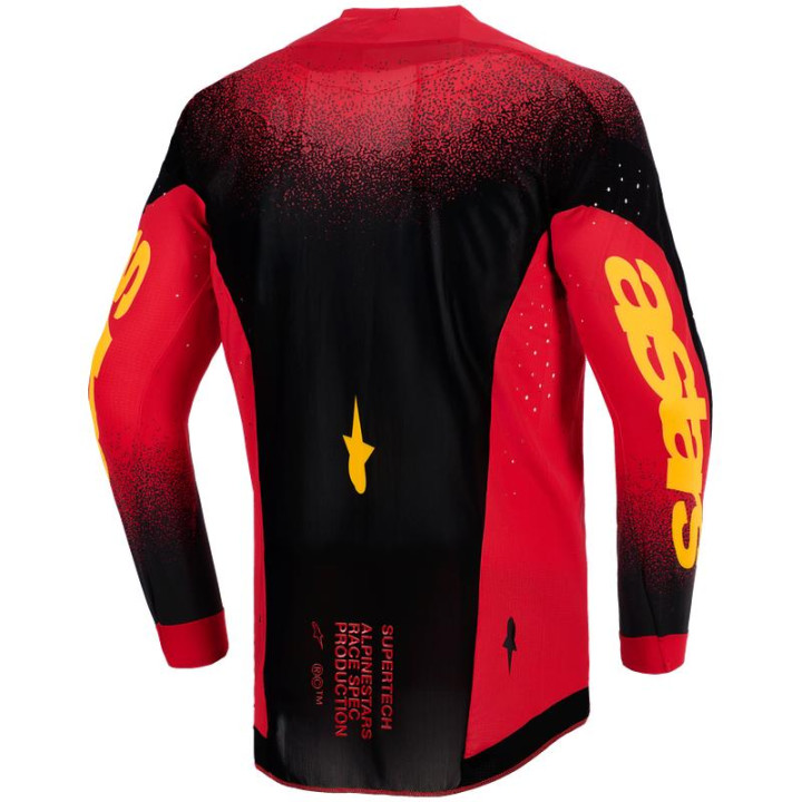 Tenue Alpinestars Supertech SCENZ rouge/noir/jaune | Oxmoto