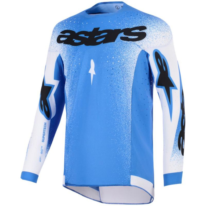 Tenue Alpinestars Supertech SCENZ bleu/blanc | Oxmoto