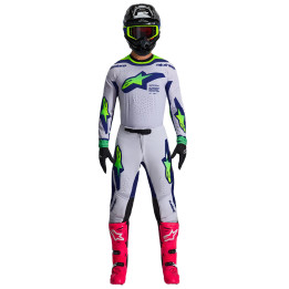 Tenue Alpinestars Supertech VISTA gris/jaune/bleu | Oxmoto